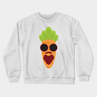 Carrot with Moustache Crewneck Sweatshirt